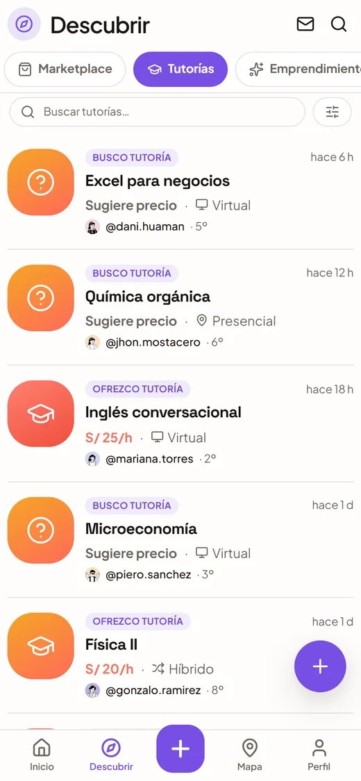 Tutorías de Física, Python y Cálculo publicadas por estudiantes en TILE.
